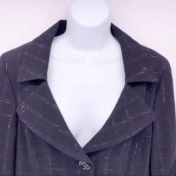 Lafayette 148 NY 1 Button Black Virgin Wool Jacket - Picture 2 of 7